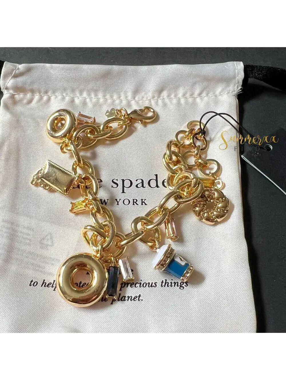 Kate Spade Coffee Break Donut Charm Bracelet - Picture 6 of 7